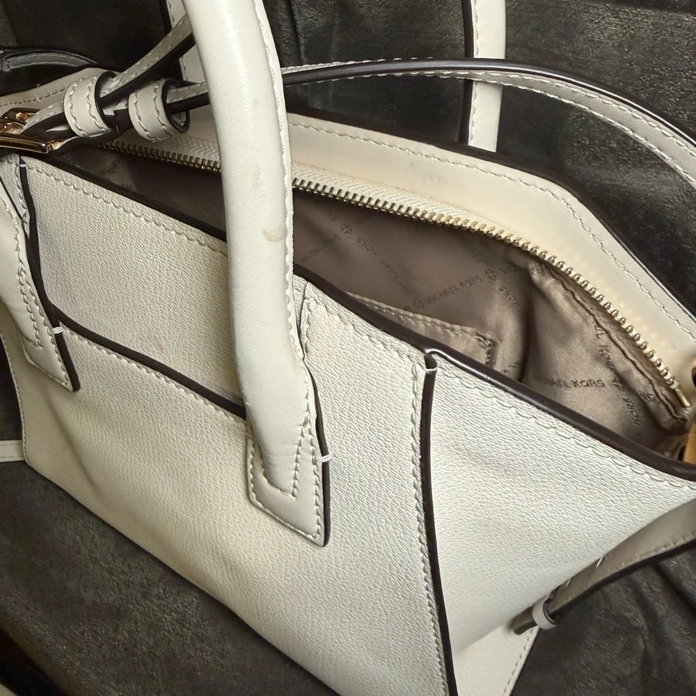 Michael Kors Avril Small Pebbled Leather Crossbody Satchel